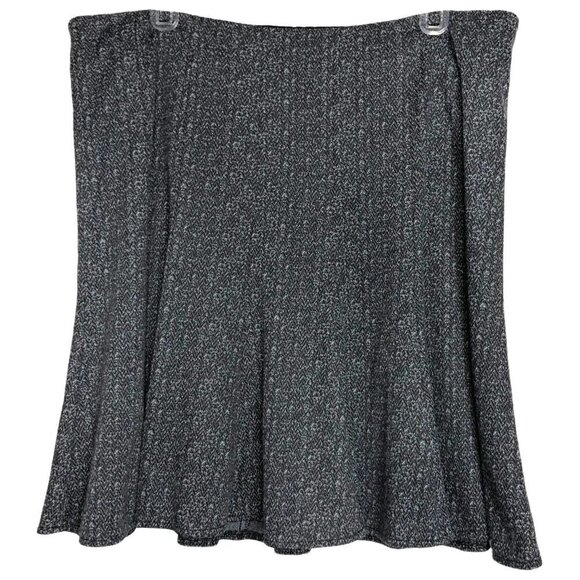 Maurices - Gray, Black & White Micro-Chevron Fit & Flare Skirt - Size X-Large - Picture 1 of 6